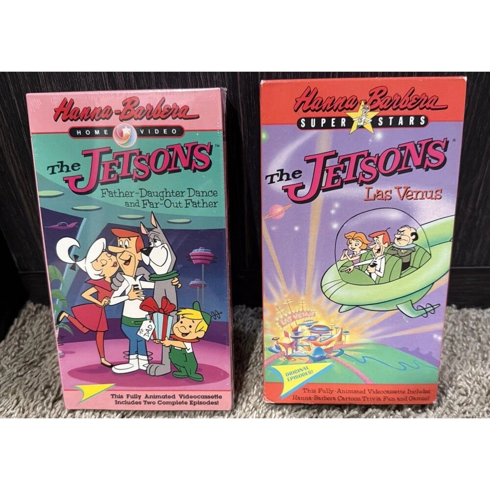 Lot of 2 Jetsons VHS Tapes Father-daughter and Las Venus Hanna Barbera Cartoon